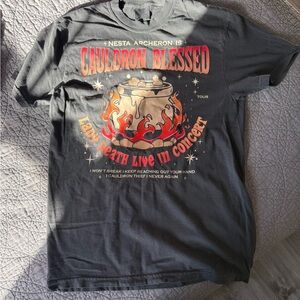 ACOTAR Nesta Gray Graphic T-Shirt with Cauldron Design